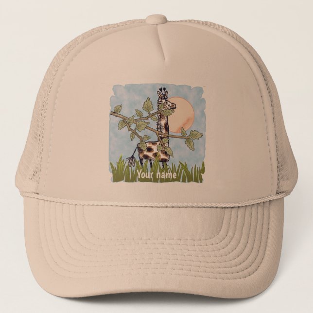 Gorra De Camionero Giraffe Ocultando (Anverso)