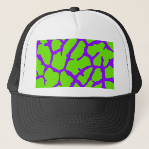 Gorra De Camionero Giraffe Print Violet Green