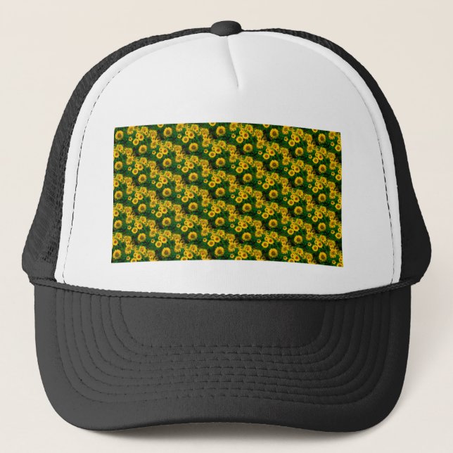 Gorra De Camionero girasoles amarillos (Anverso)
