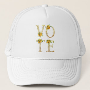 Gorra De Camionero Girasoles Dorados Votan