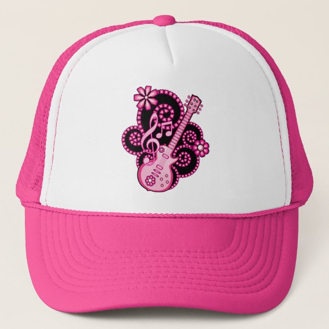 Gorra De Camionero Girlie Guitar (Anverso)