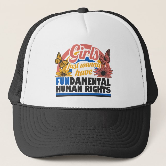 Gorra De Camionero Girls Just Wanna Have Fundamental Rights (Anverso)