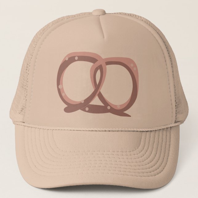 Gorra De Camionero Giro de Pretzel Salado Rosa   (Anverso)