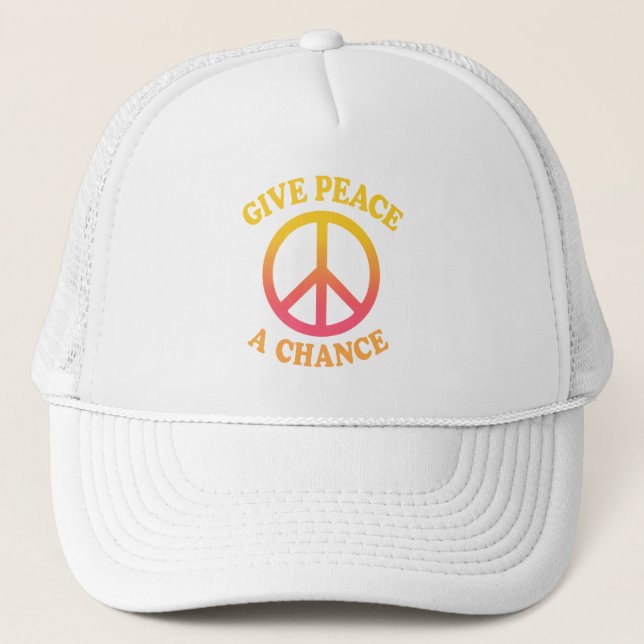 Gorra De Camionero 'Give Peace a Chance' Cap (Anverso)
