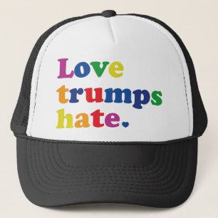 Gorra De Camionero GLBT Love Trump Hate