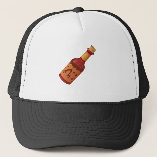 Gorra De Camionero Glitch Comida caliente y salsa mareada (Anverso)