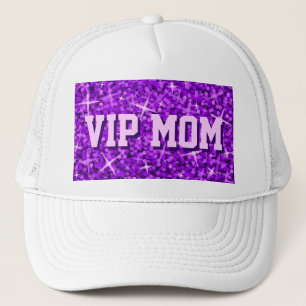 Gorra De Camionero Glitz Purple 'VIP MOM' trucker hat