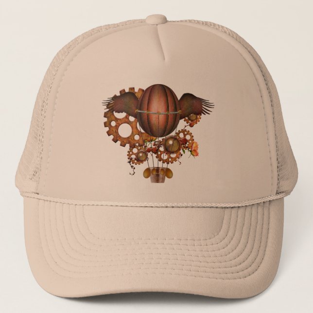 Gorra De Camionero Globo de aire caliente de Steampunk (Anverso)