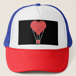Gorra De Camionero Globo de aire caliente Heart Cute