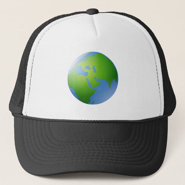 Gorra De Camionero Globo de la tierra del planeta (Anverso)