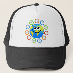 Gorra De Camionero Globo del reloj