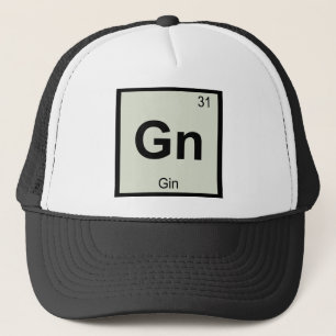 Gorra De Camionero Gn - Gin Química Símbolo de tabla periódica
