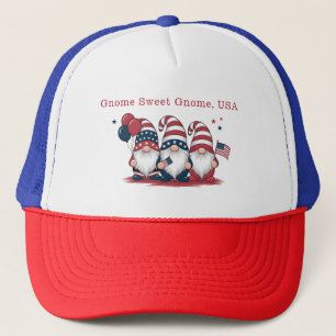 Gorra De Camionero Gnomas patrióticos 4 de julio