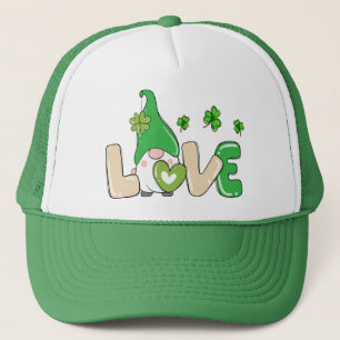 Gorra De Camionero Gnome de amor de San Patricio