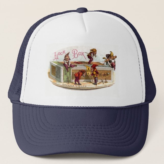 Gorra De Camionero Gnomes de caja de puros de época (Anverso)