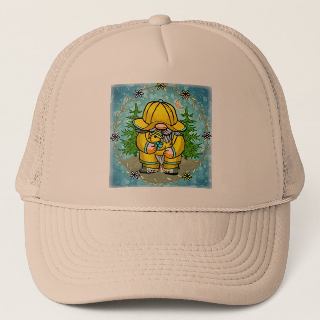 Gorra De Camionero gnomo de día lluvioso (Anverso)