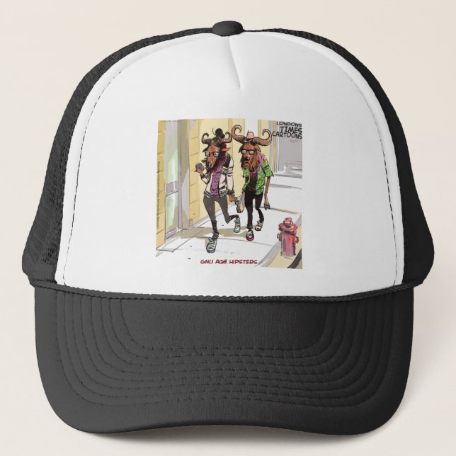 Gorra De Camionero Gnu Edad Hipsters Rick Londres Divertido (Anverso)