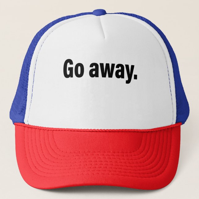 Gorra De Camionero Go Away , Antisocial , Introvert  (Anverso)