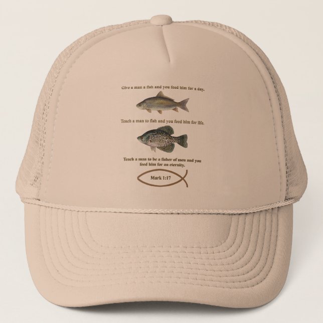 Gorra De Camionero Go Fishing Christian Style (Anverso)