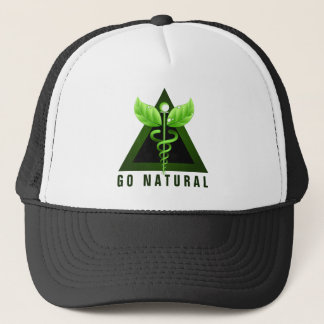 Gorra De Camionero Go Natural Therapy Green Caduceus Icon Symbol