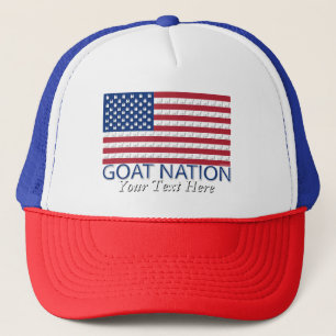 Gorra De Camionero GOAT NATION La cabra estadounidense GetYerGoat™