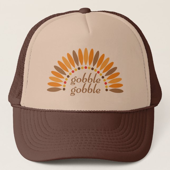 Gorra De Camionero Gobble Gobble Acción de Gracias (Anverso)