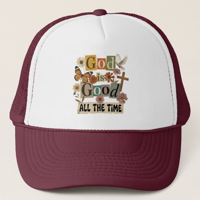 Gorra De Camionero God Is Good All The Time (Anverso)