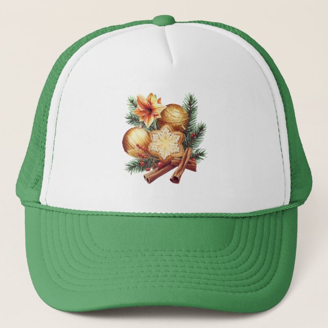 Gorra De Camionero Golden Christmas Star with Cinnamon (Anverso)