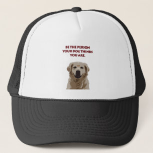 Gorra De Camionero Golden Retriever con una buena cita