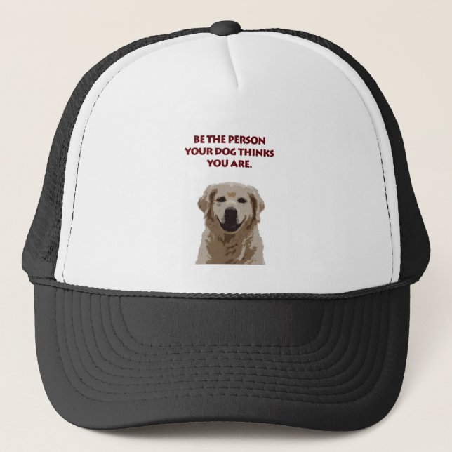 Gorra De Camionero Golden Retriever con una buena cita (Anverso)