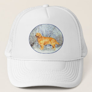Gorra De Camionero Golden Retriever en invierno