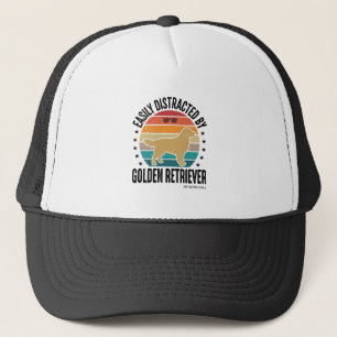 Gorra De Camionero Golden Retriever Fácilmente Distraído Perro Vintag
