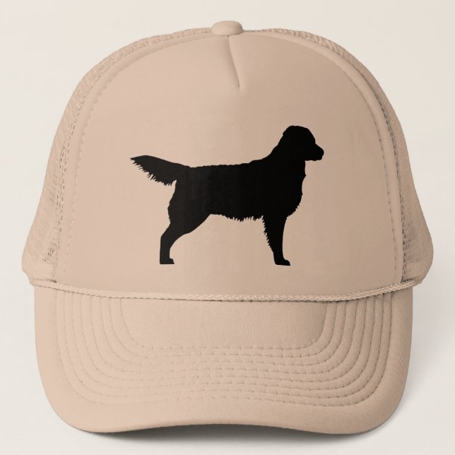 Gorra De Camionero Golden retriever (negro) (Anverso)