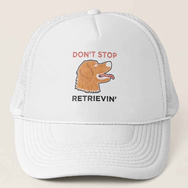 Gorra De Camionero Golden Retriever - No dejes de recuperar. (Anverso)