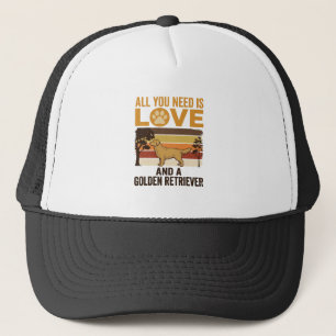 Gorra De Camionero Golden Retriever Todo lo que necesitas es amor Vin