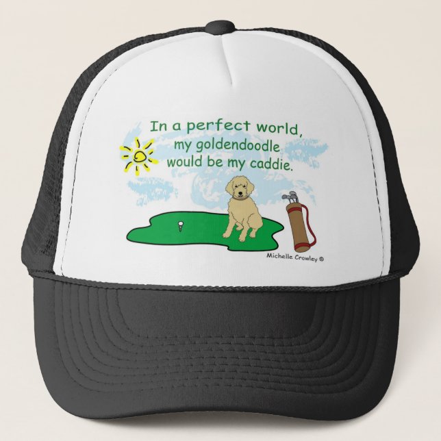 Gorra De Camionero Goldendoodle (Anverso)
