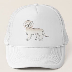 Gorra De Camionero Goldendoodle miniatura de crema Doodle de dibujos 