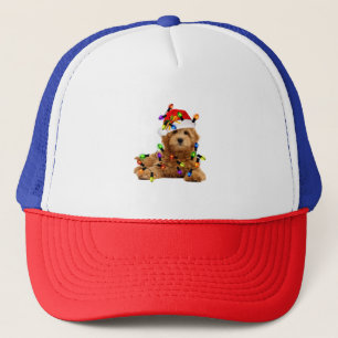 Gorra De Camionero Goldendoodle Santa Dog
