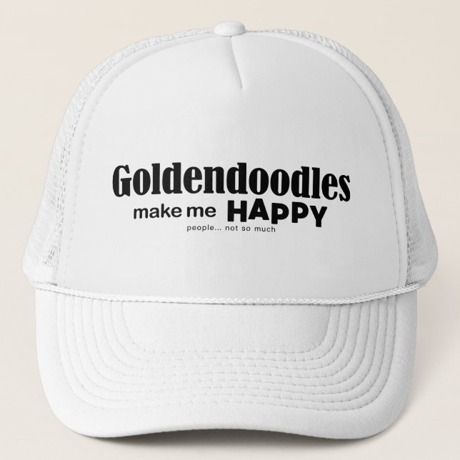 Gorra De Camionero Goldendoodles me hacen feliz (Anverso)