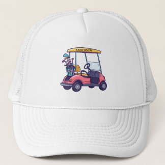 Gorra De Camionero Golf Cart Clubs Monogram Name Trucker Hat