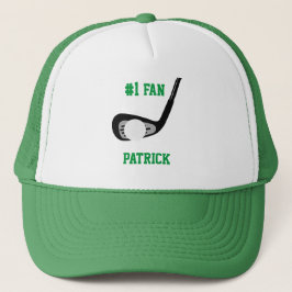 Gorra De Camionero Golf Club Putter y Ball Fan Deportivo #1 con nombr