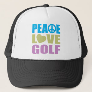 Gorra De Camionero Golf del amor de la paz