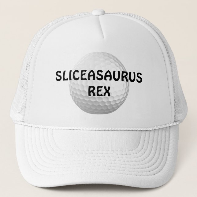 Gorra De Camionero Golf divertido de Sliceasaurus Rex (Anverso)