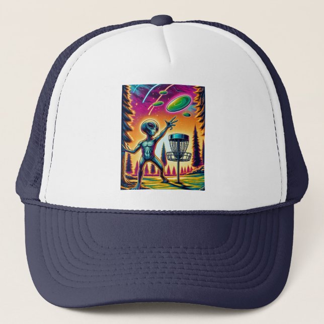 Gorra De Camionero Golf en disco alienígena extraterritorial (Anverso)