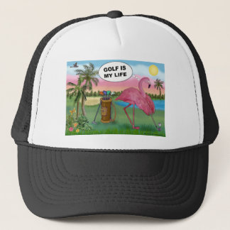 Gorra De Camionero Golf Flamingo - El golf es mi vida