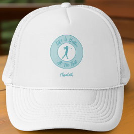 Gorra De Camionero Golf Funny Ladies Golfer Tee Time Teal