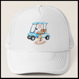 Gorra De Camionero Golf Guy Cart Clubs Monograma Nombre