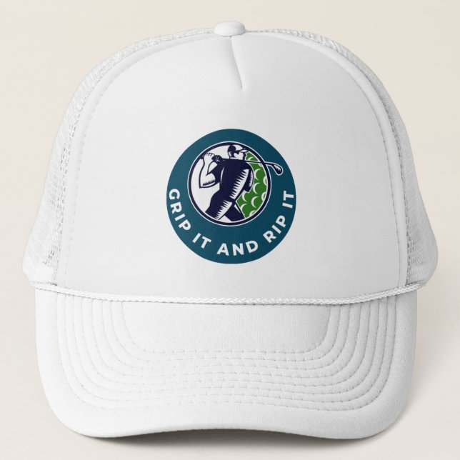 Gorra De Camionero Golf Infusion "Grip It And Rip It!" Golfer Golf (Anverso)
