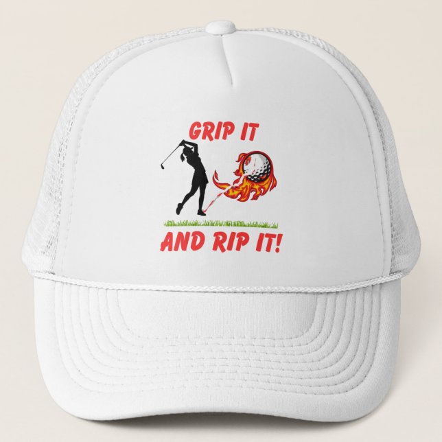 Gorra De Camionero Golf Infusion "Grip It And Rip It!" Golfer Golf (Anverso)