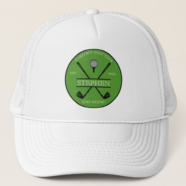 Gorra De Camionero Golf Legend Cross Club Green (Anverso)